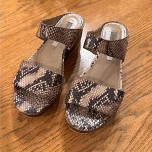 Diane vonFurstenburg Snakeskin Platform Sandals